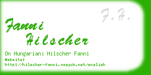 fanni hilscher business card